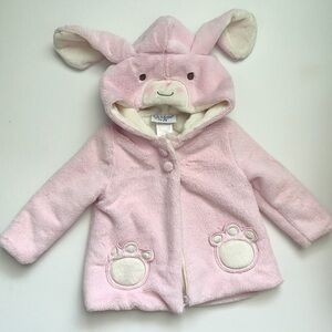 Kyle & Deena Baby Girl Long Sleeve Hooded Plush Bunny Jacket